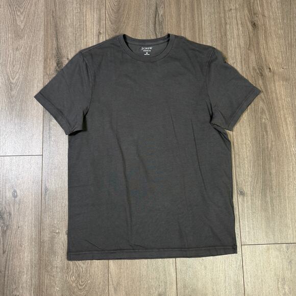 J.Crew Broken In Shirt Men M Black Short Sleeve Crewneck Pullover Stretch Cotton - Picture 2 of 6